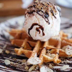 waffle, candy, ice cream, sweet, delicious, sugar, vanilla ice cream, ice cream, ice cream, ice cream, ice cream, ice cream